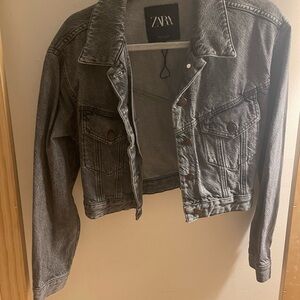 Zara Women's Charcoal Jean Jacket